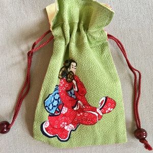 Japanese Geisha Drawstring Bag